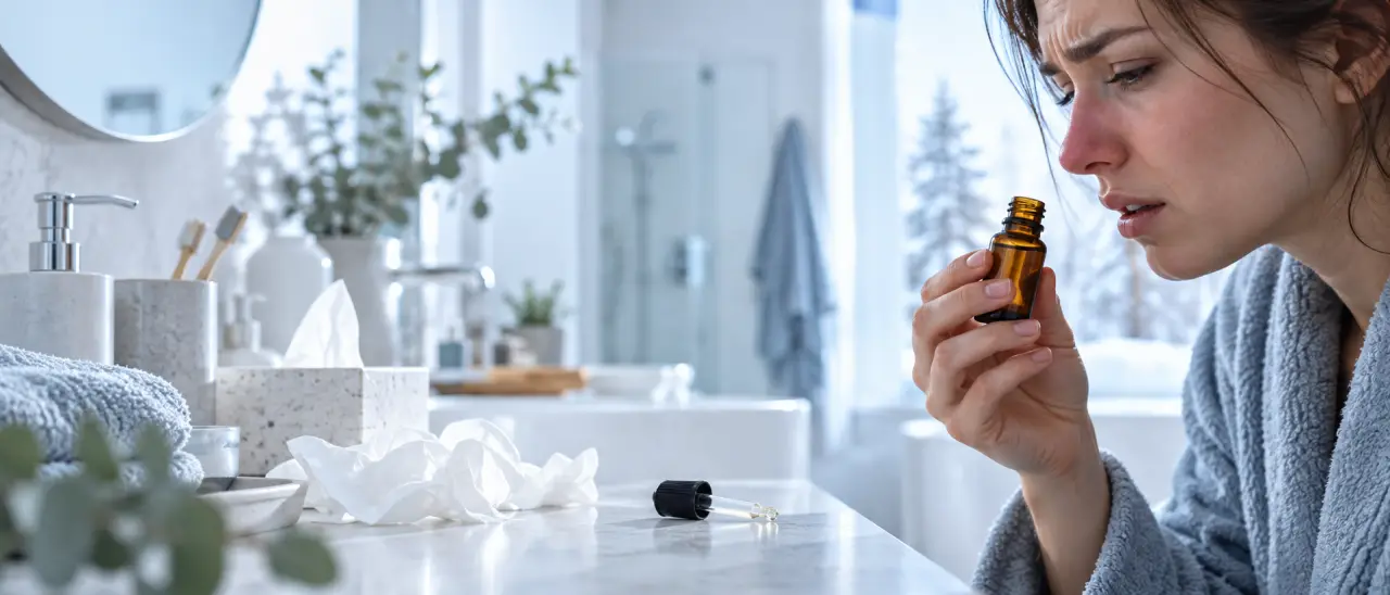Huiles essentielles contre le rhume : le mauvais geste qui irrite un nez déjà bouché