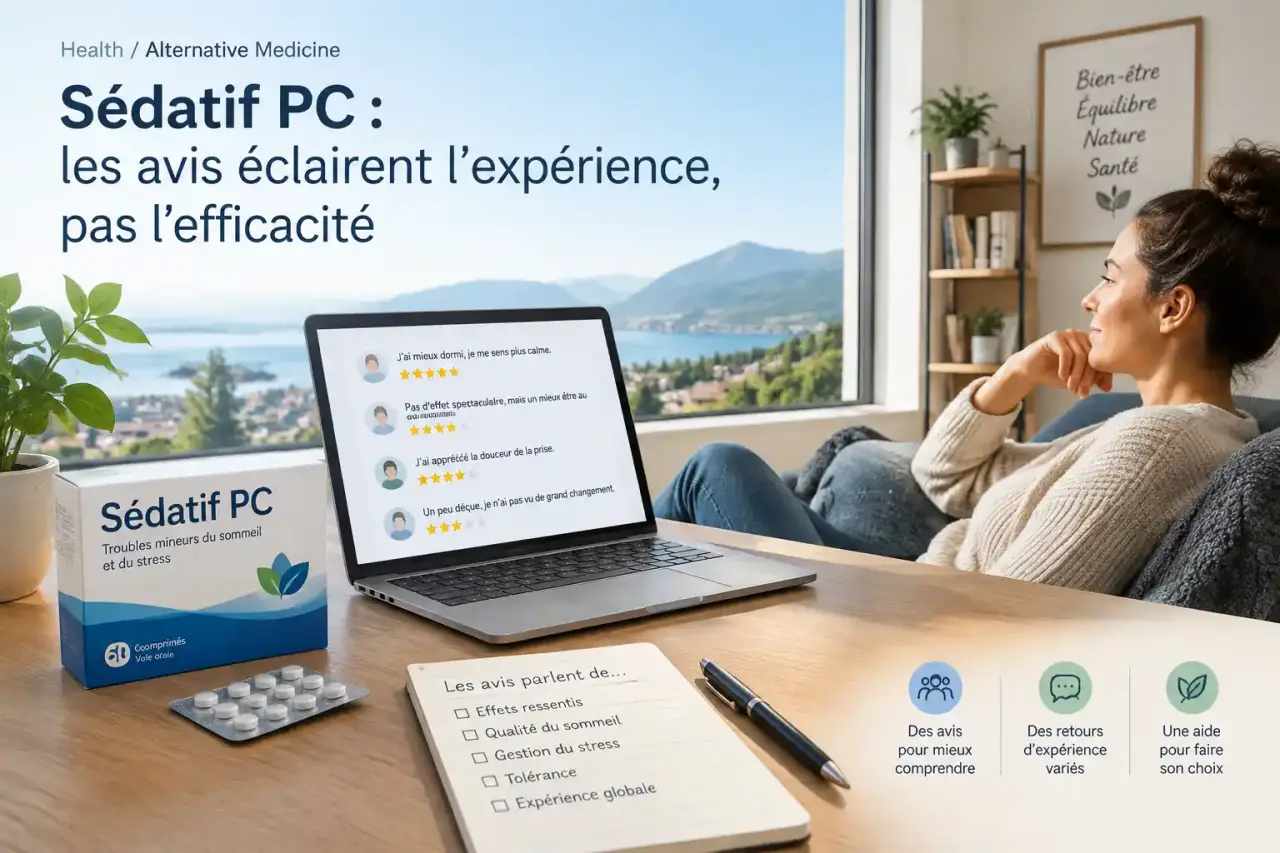 Sédatif PC : les avis éclairent l’expérience, pas l’efficacité