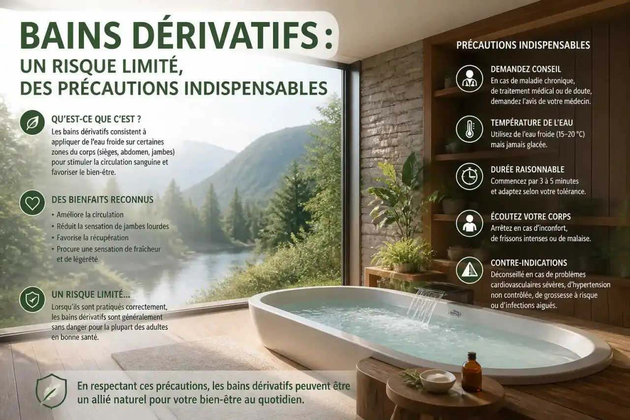 Bains dérivatifs : un risque limité, des précautions indispensables