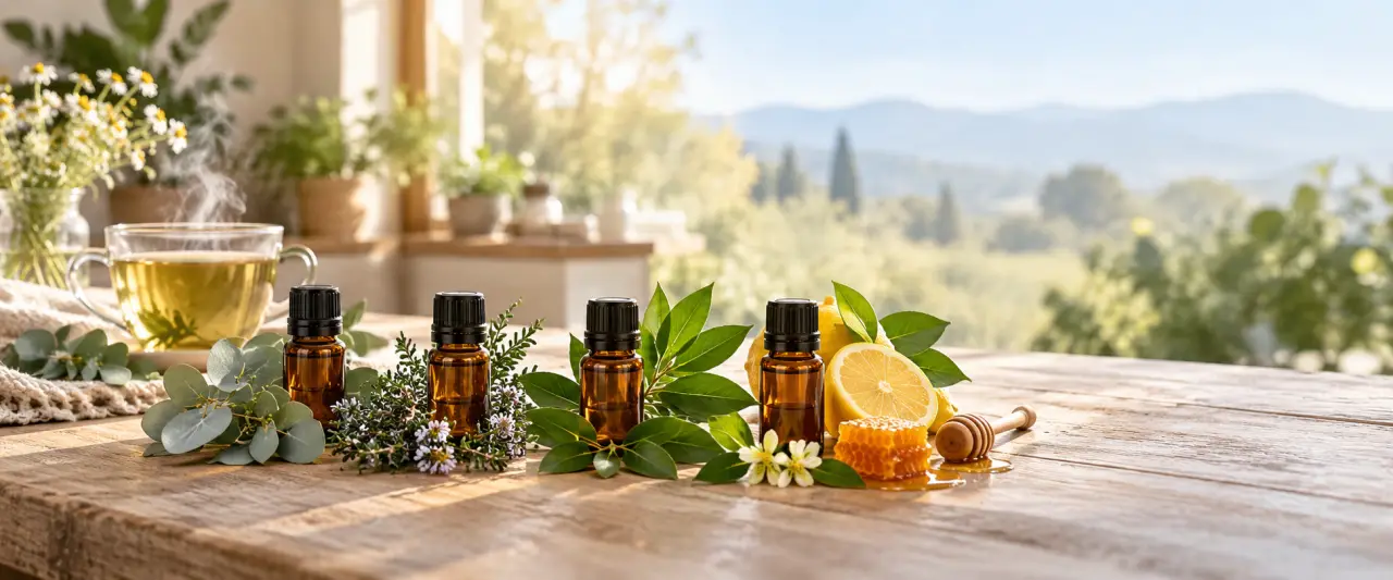 Huile essentielle pour maux de gorge : 4 choix selon l’irritation, le rhume ou la toux